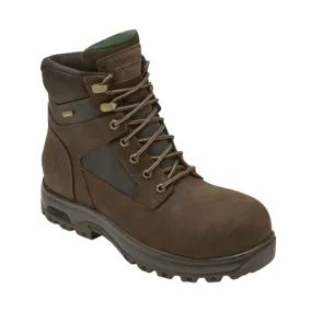 8000 Works Waterproof Safety Boot (Plain Toe) - Brown (D)