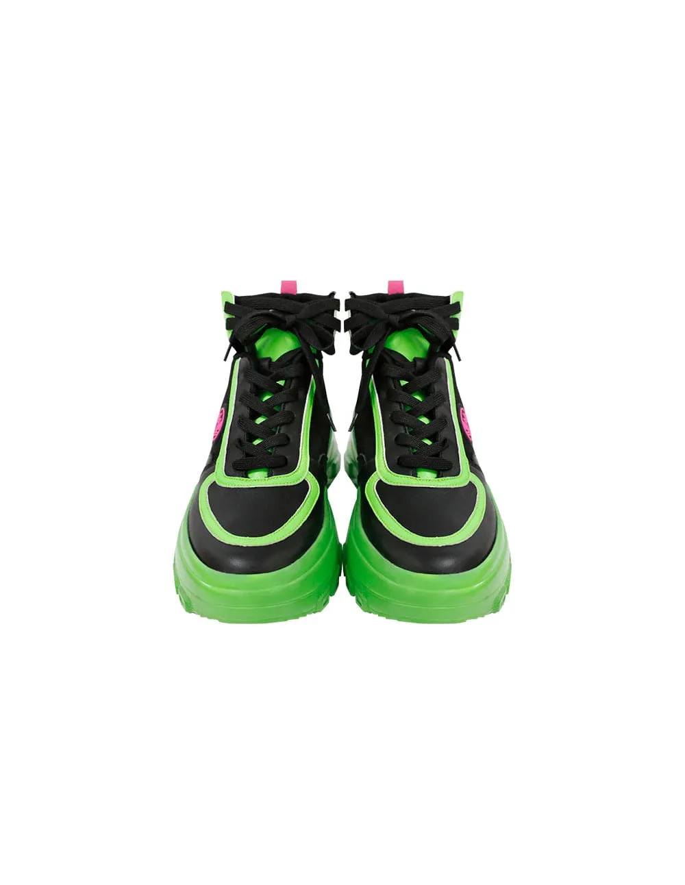 Black And Green Colourblock Sneakers