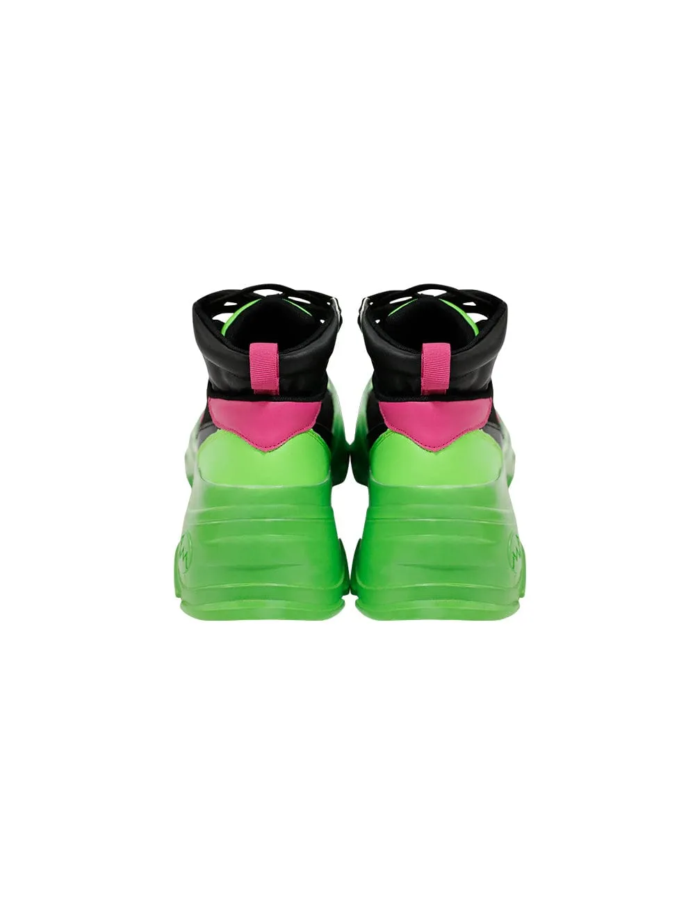 Black And Green Colourblock Sneakers