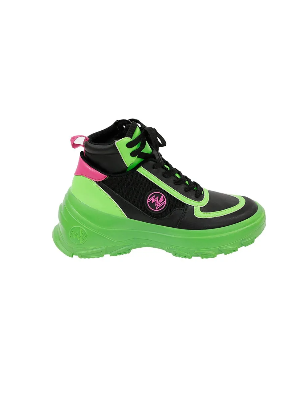Black And Green Colourblock Sneakers
