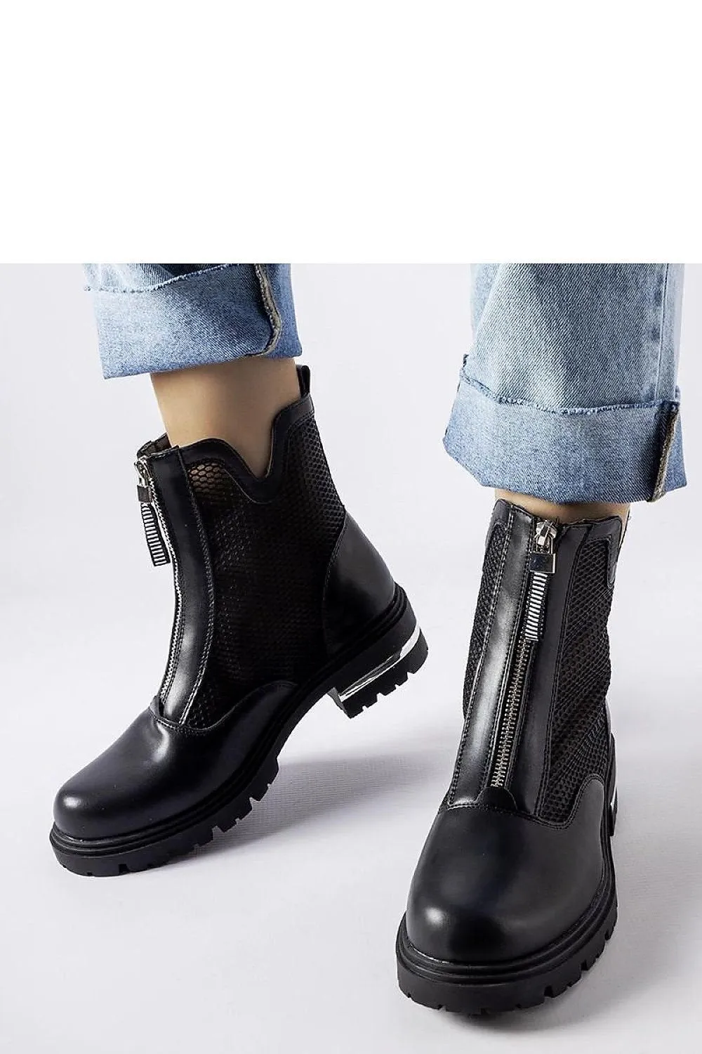 Black openwork Cavour boots