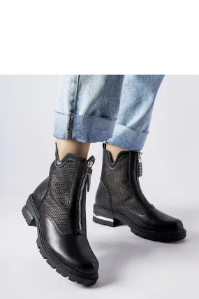 Black openwork Cavour boots