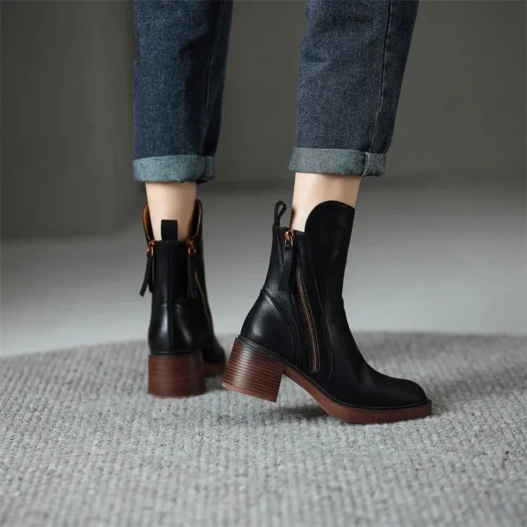 Block Heel Boots