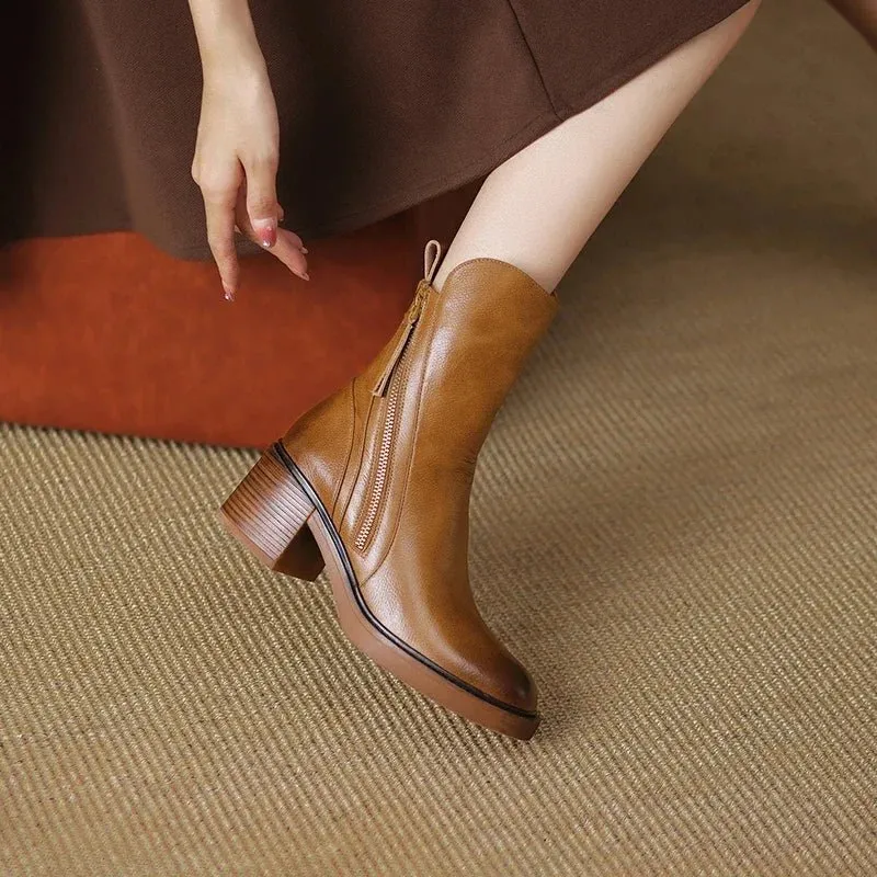 Block Heel Boots