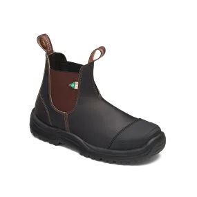 Blundstone 167 Work & Safety Boot Rubber Toe Cap Stout Brown
