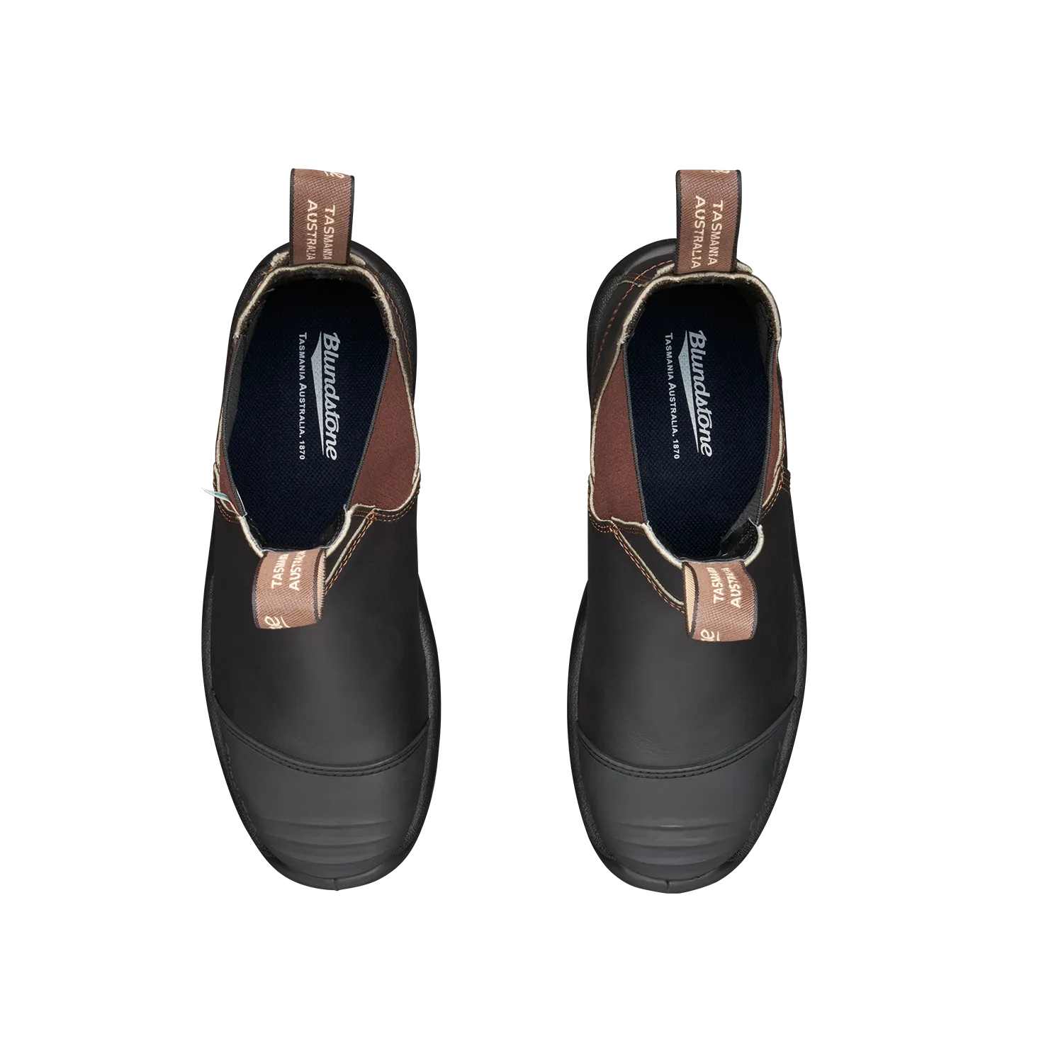 Blundstone 167 Work & Safety Boot Rubber Toe Cap Stout Brown