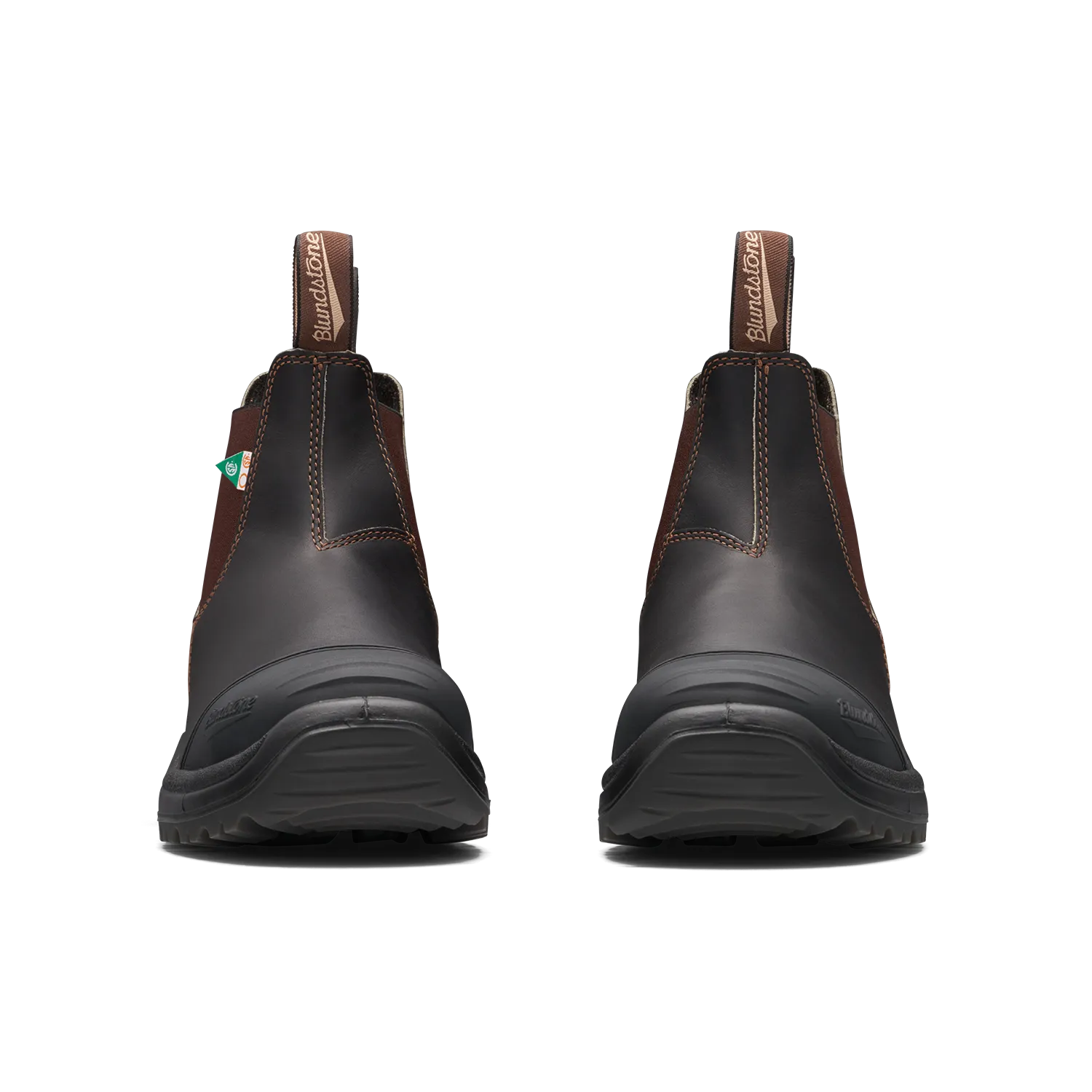 Blundstone 167 Work & Safety Boot Rubber Toe Cap Stout Brown
