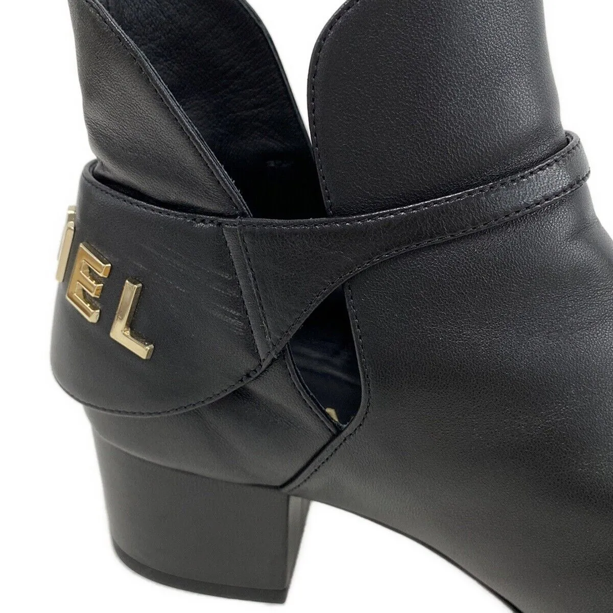 Chanel - Black Gold Leather Velour