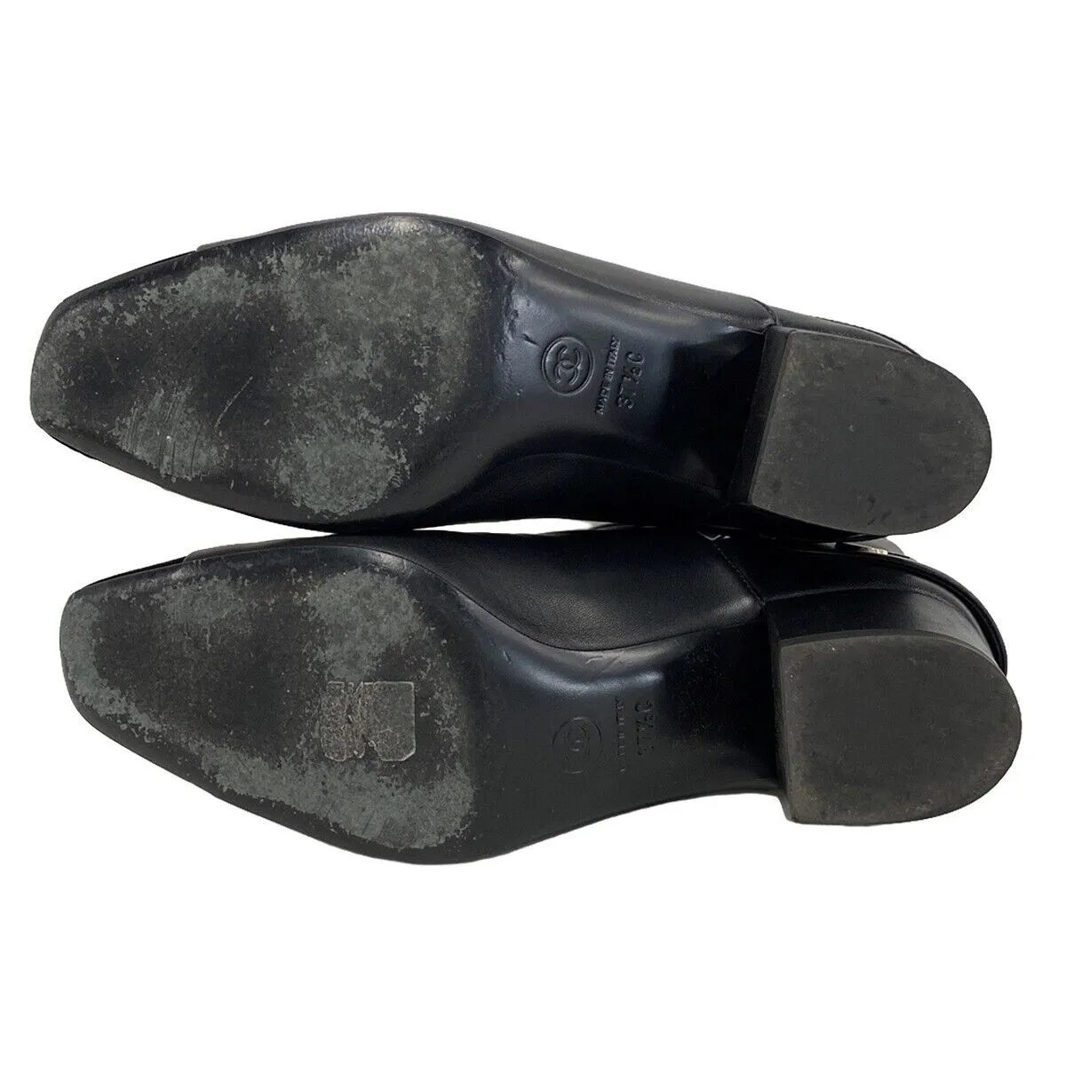 Chanel - Black Gold Leather Velour