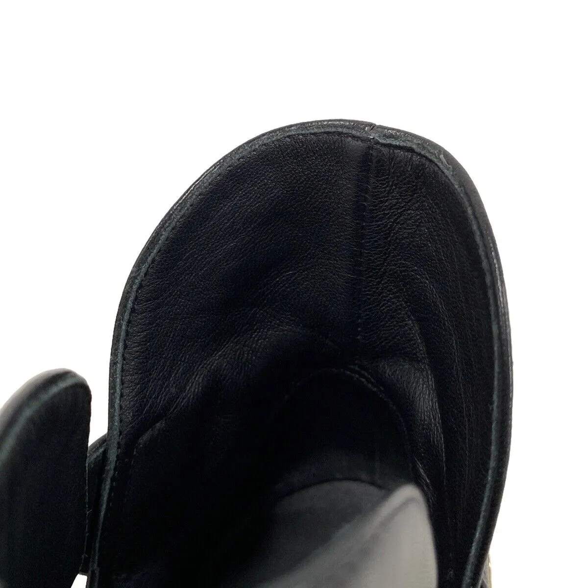 Chanel - Black Gold Leather Velour