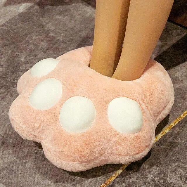 Cosy 2-in-1 Paw Plush Slipper