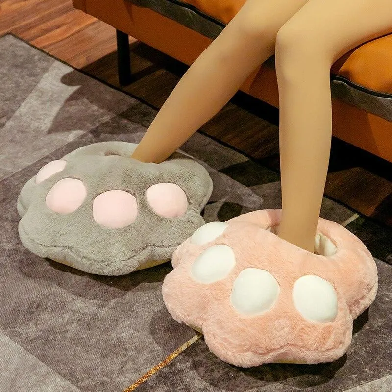 Cosy 2-in-1 Paw Plush Slipper