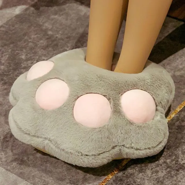 Cosy 2-in-1 Paw Plush Slipper