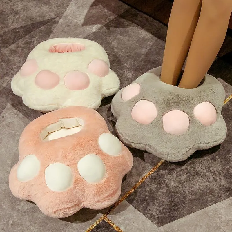 Cosy 2-in-1 Paw Plush Slipper