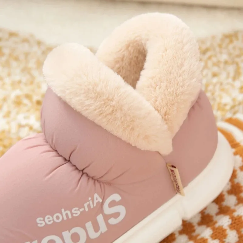 Cuzcare Home Slippers Plush Unisex Warm Winter Shoes