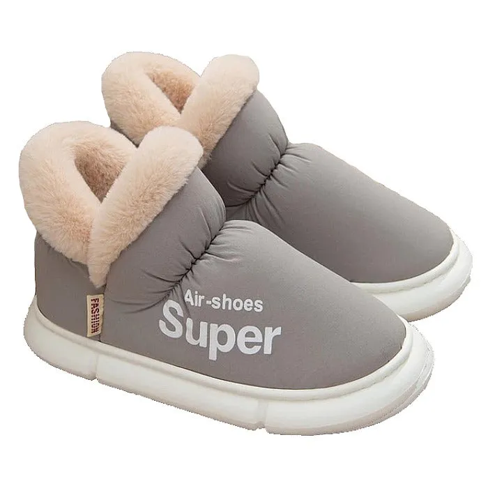Cuzcare Home Slippers Plush Unisex Warm Winter Shoes
