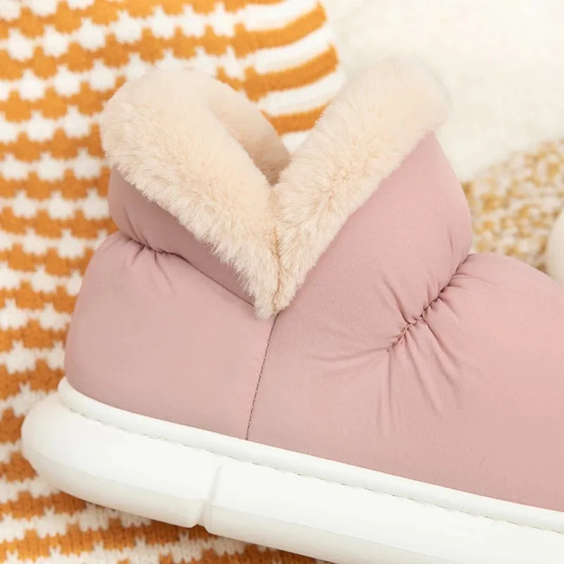 Cuzcare Home Slippers Plush Unisex Warm Winter Shoes