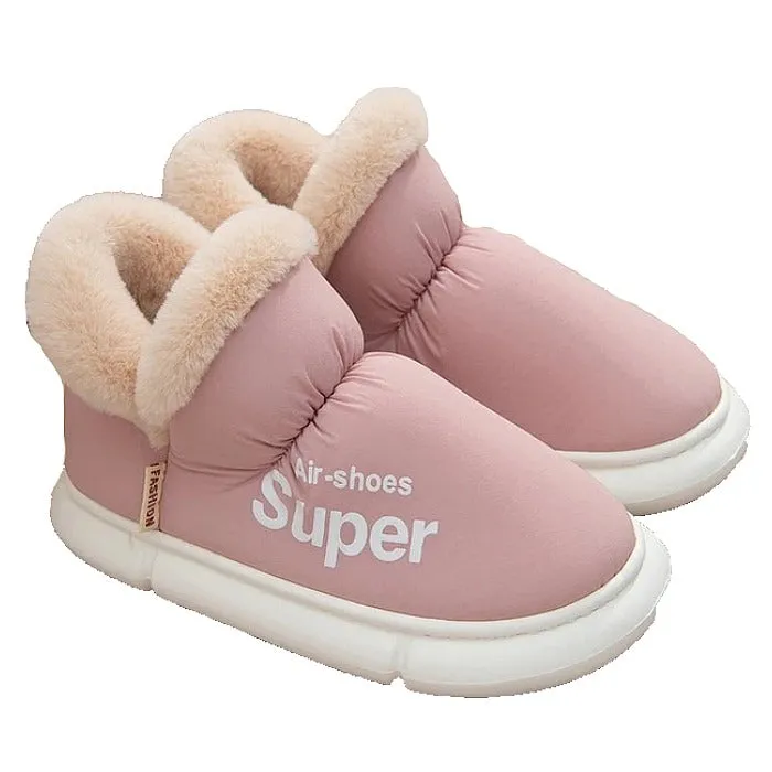 Cuzcare Home Slippers Plush Unisex Warm Winter Shoes