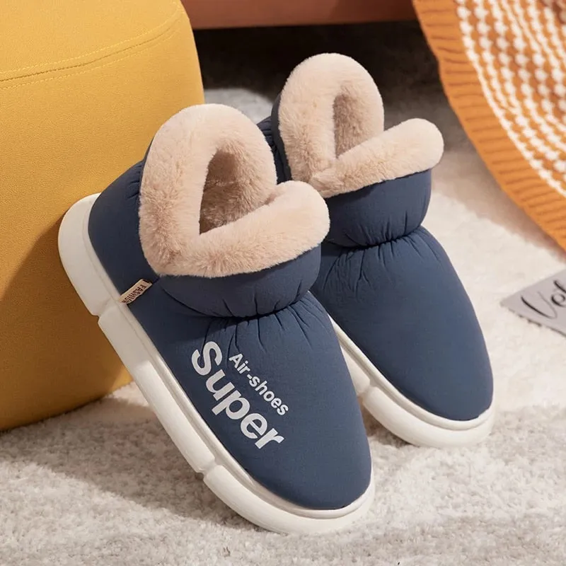 Cuzcare Home Slippers Plush Unisex Warm Winter Shoes