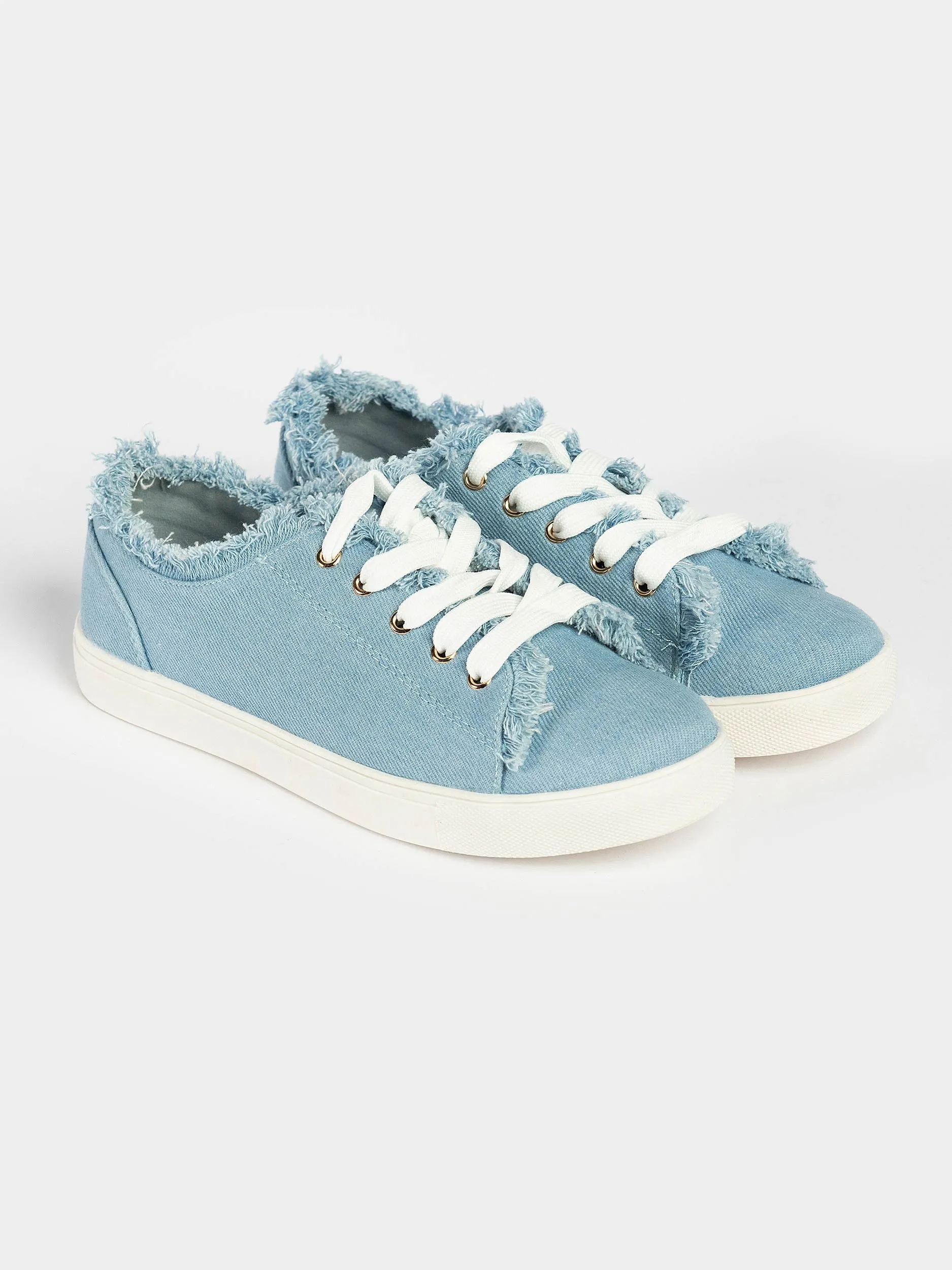 Denim Textured Sneakers