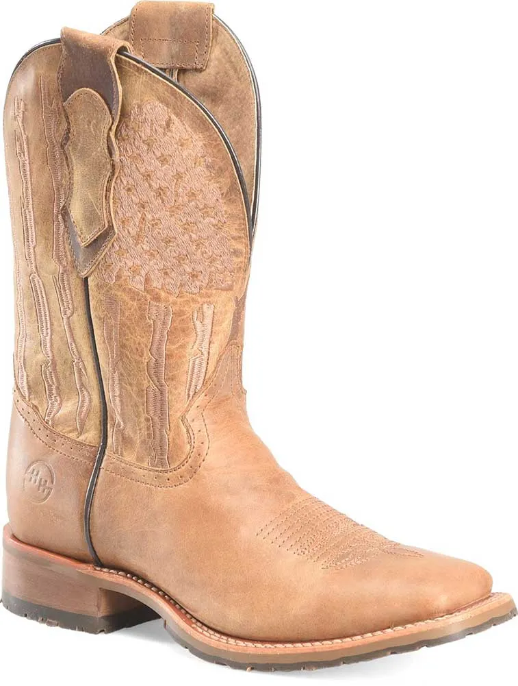 Double-H Boots Men's 11"" Wide Sqtoe Medium Bro