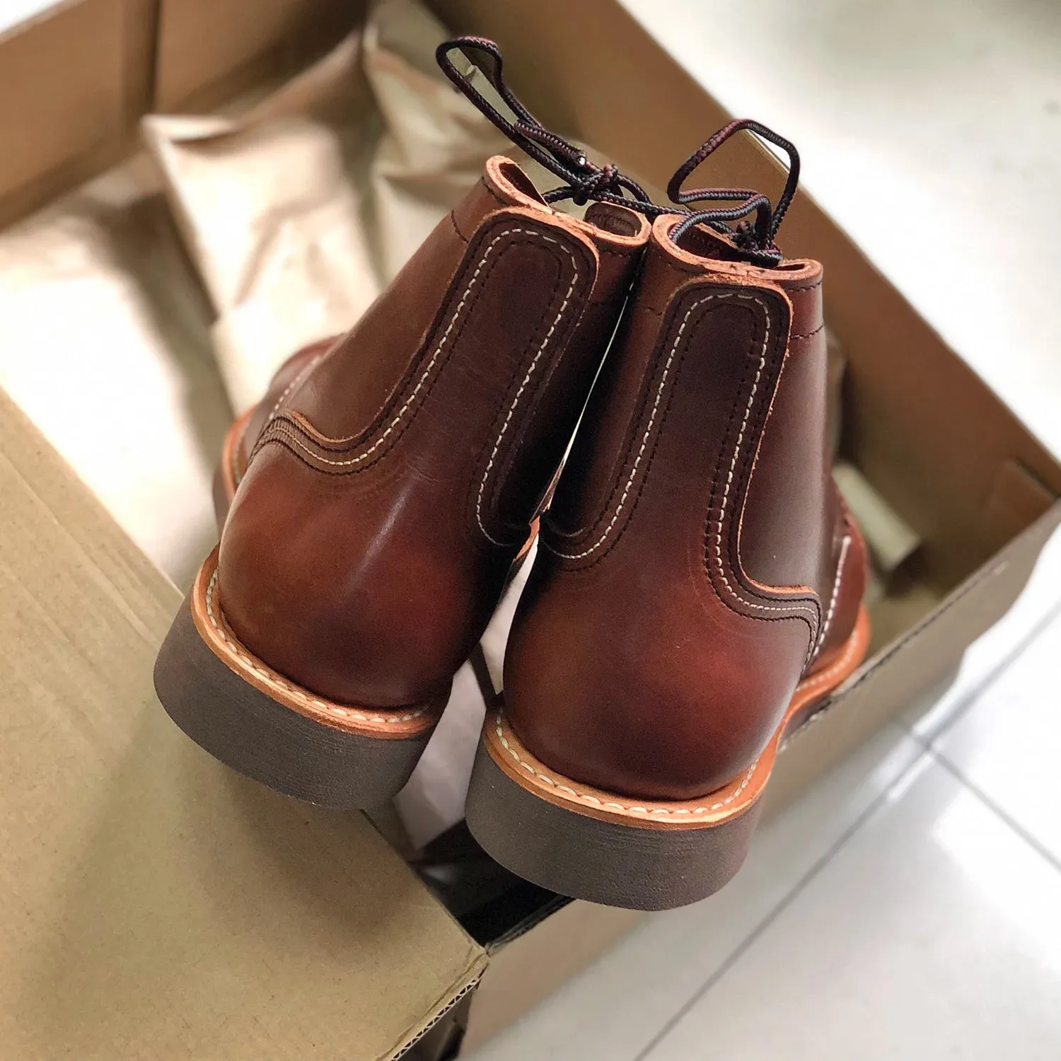 Durable Goodyear-Welted Motorcycle laced boots Rugged Vintage Oil Genuine Leather