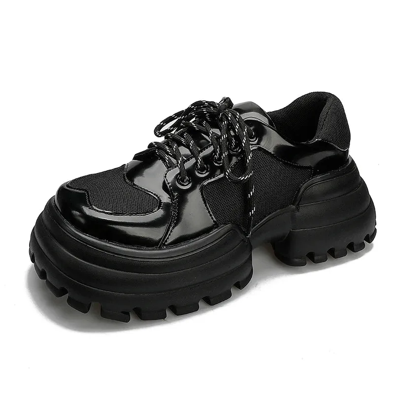 E-Girl Plateau-Sneaker mit Chunky Heels