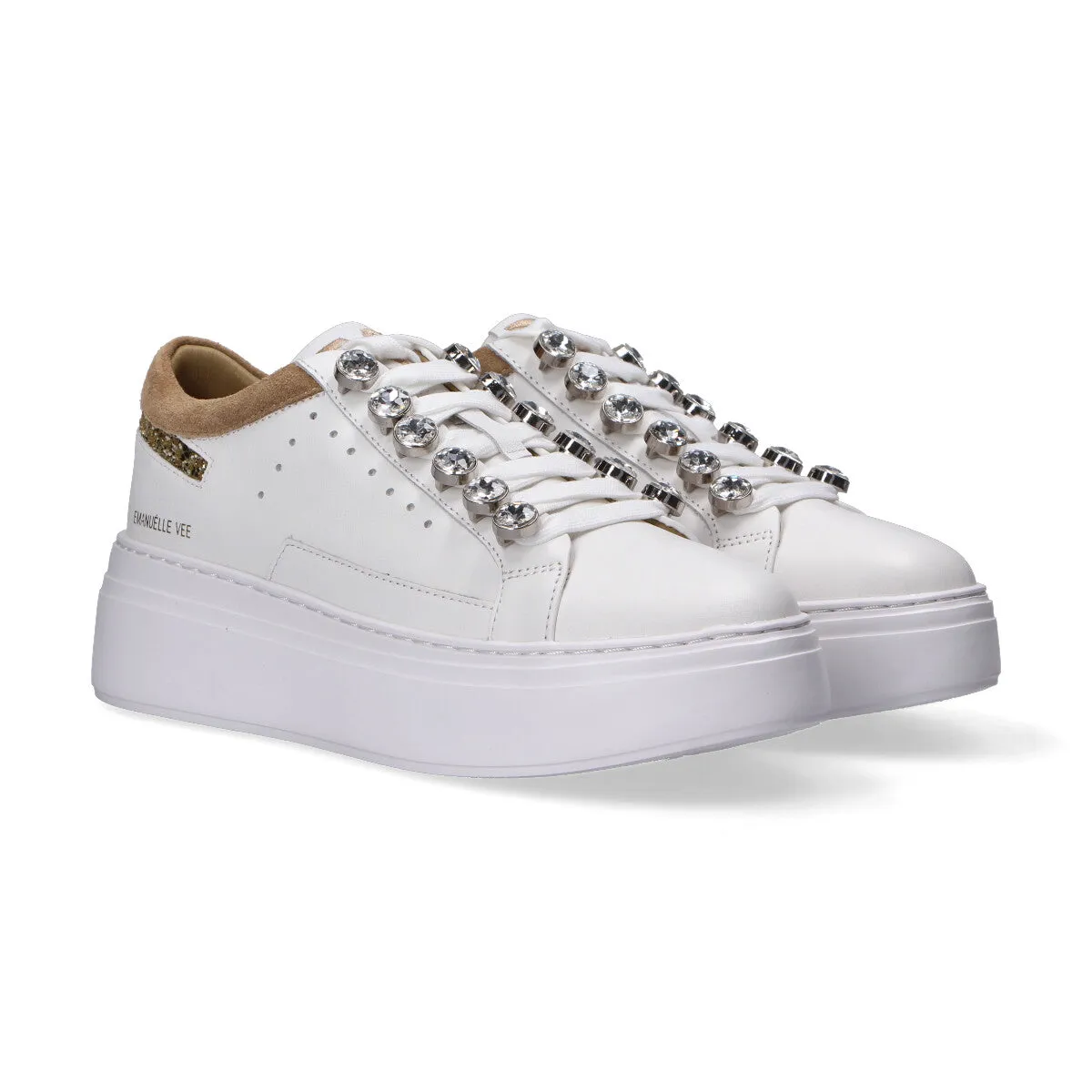 Emanuelle Vee sneaker Bice pelle bianca