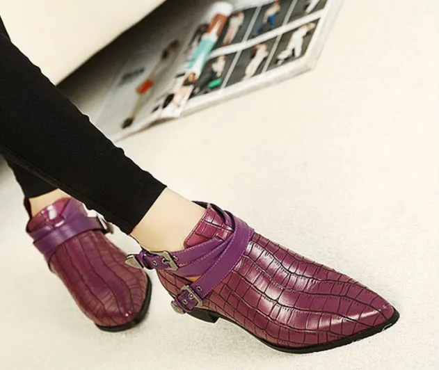 Female Stylish PU Leather Pointed Toe Boots