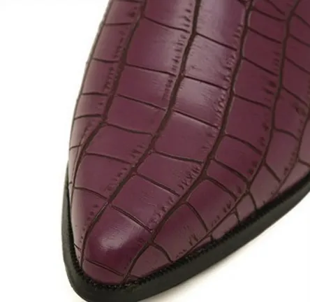 Female Stylish PU Leather Pointed Toe Boots