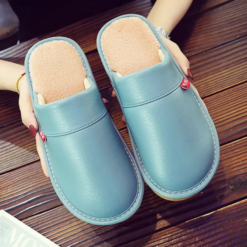 Leather Slide Slippers for Men