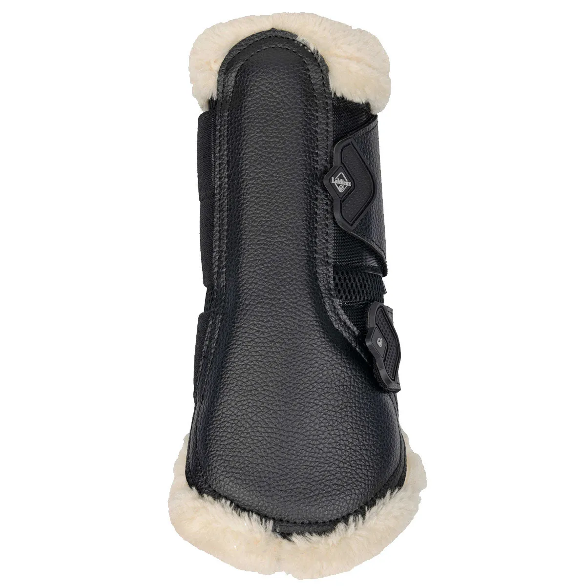 LeMieux Fleece Edge Mesh Brushing Boots Black