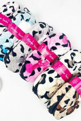 Leopard Soft Non Slip Winter Slipper