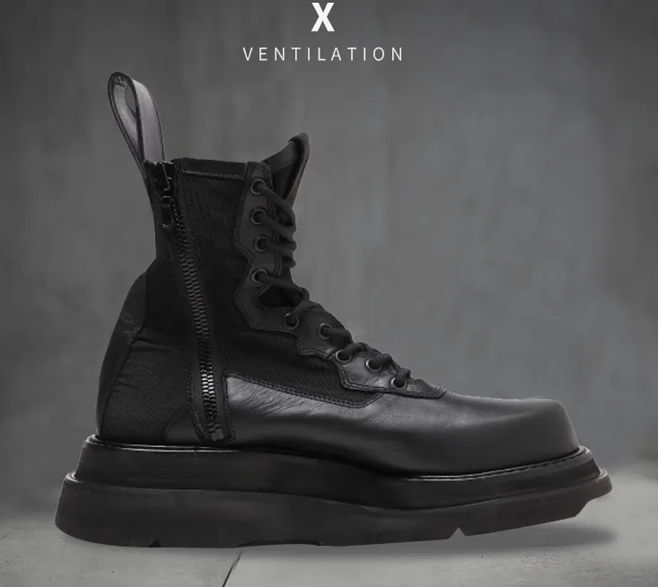 MARTINOX BROXA BRITISH STYLE HIGH TOP LEATHER BOOTS