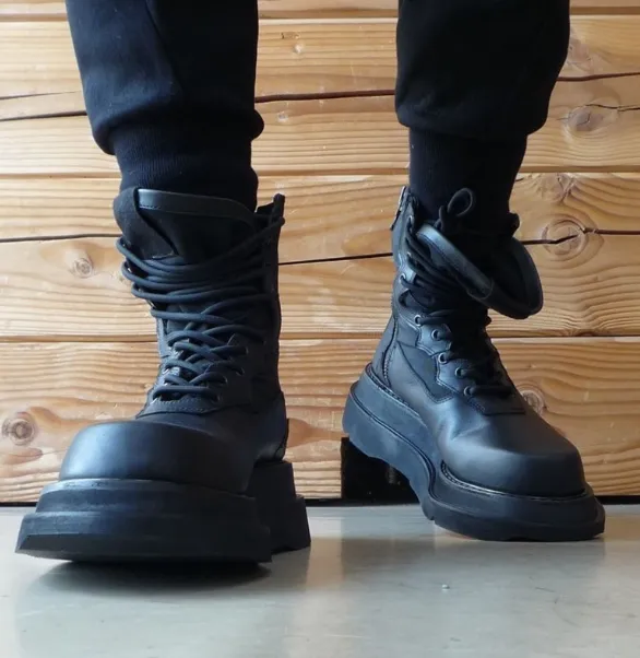 MARTINOX BROXA BRITISH STYLE HIGH TOP LEATHER BOOTS