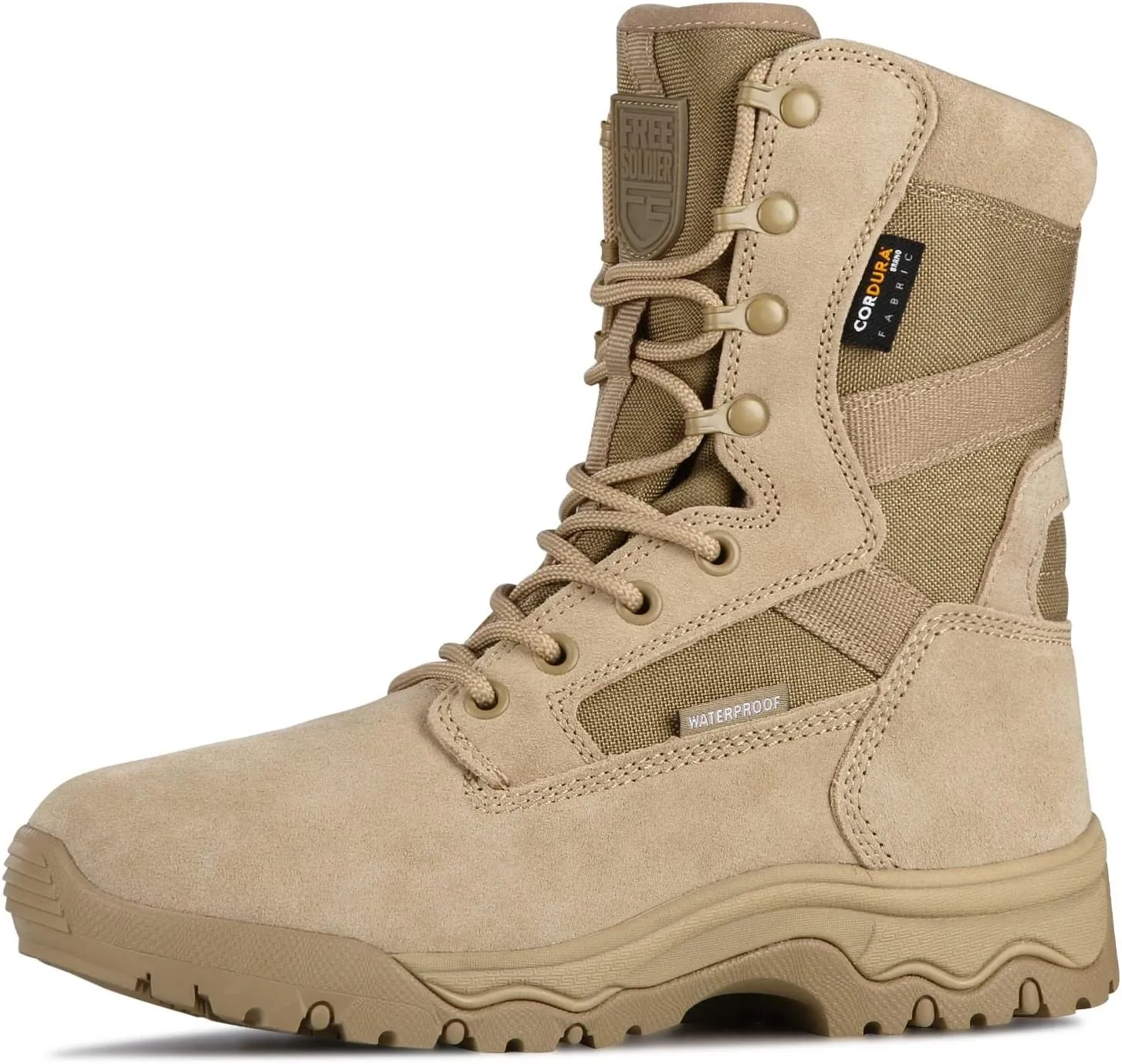 Men's Lightweight Combat Boots Durable Suede Leather Military Work Boots