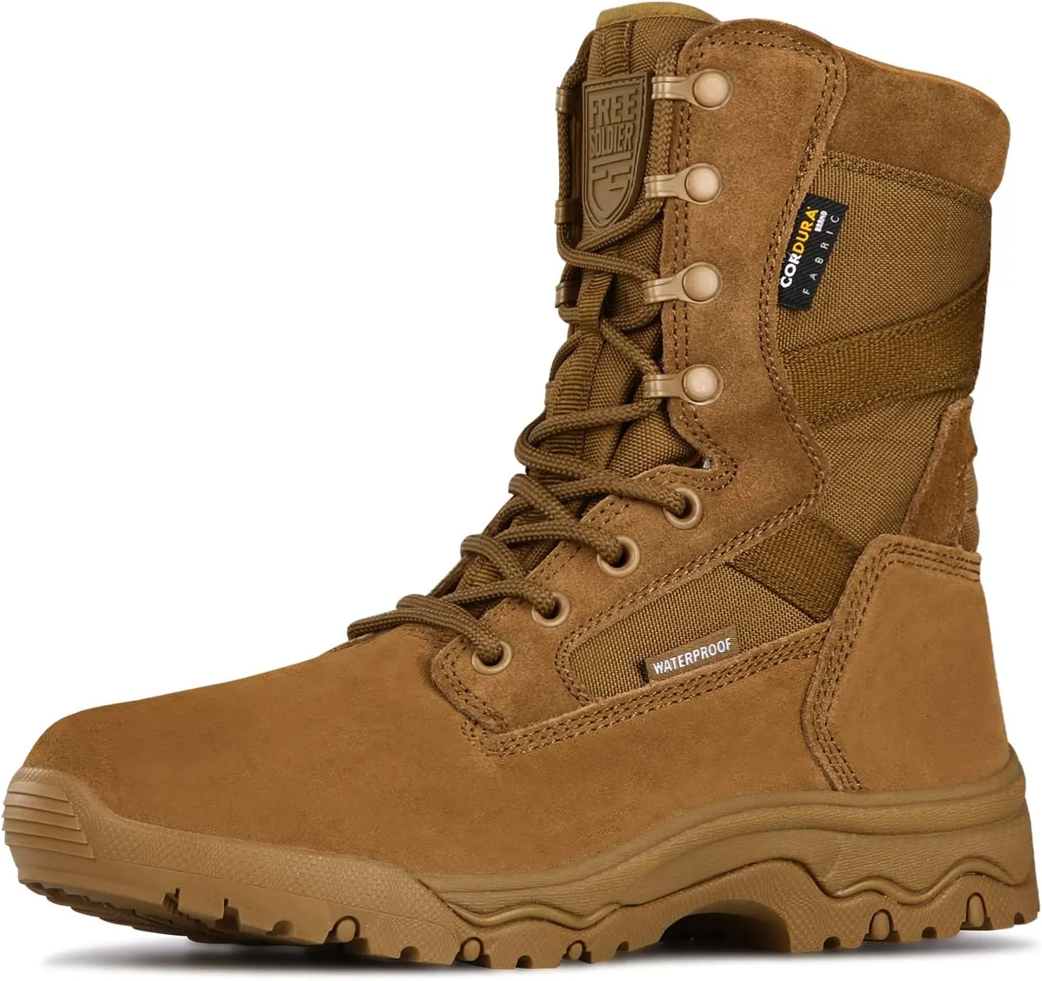 Men's Lightweight Combat Boots Durable Suede Leather Military Work Boots