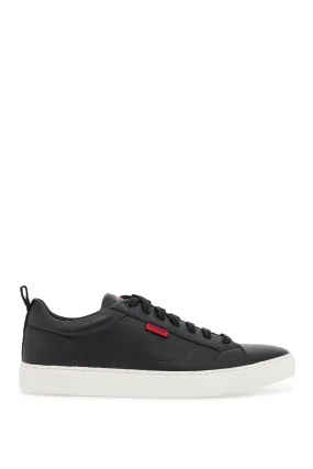 Minimalist Pattern Leather Sneakers