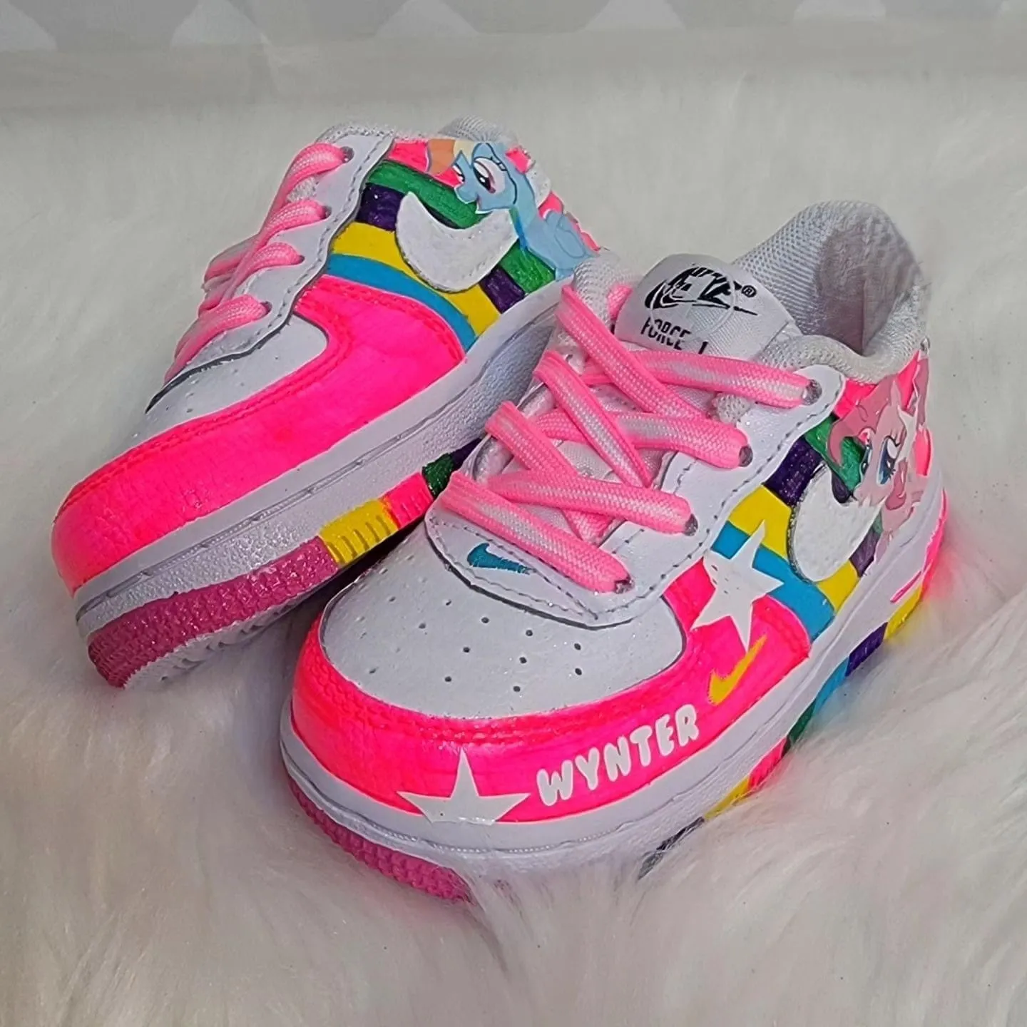 Neon Pink Cartoon Custom Air Force 1