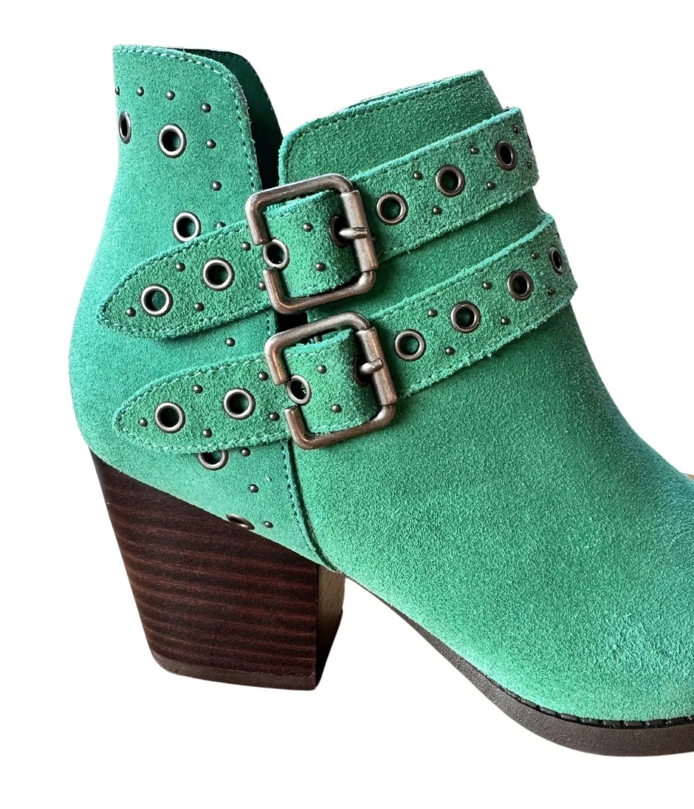 ONLINE EXCLUSIVE Elsa Leather Ankle Boot in Teal