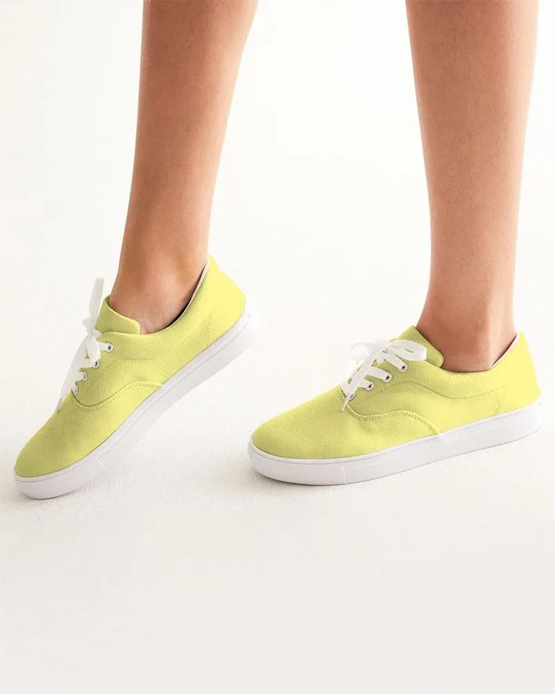 Pastel Yellow Women's Canvas Sneakers | Women's | Bright Pastel Yellow | C0M0Y60K0