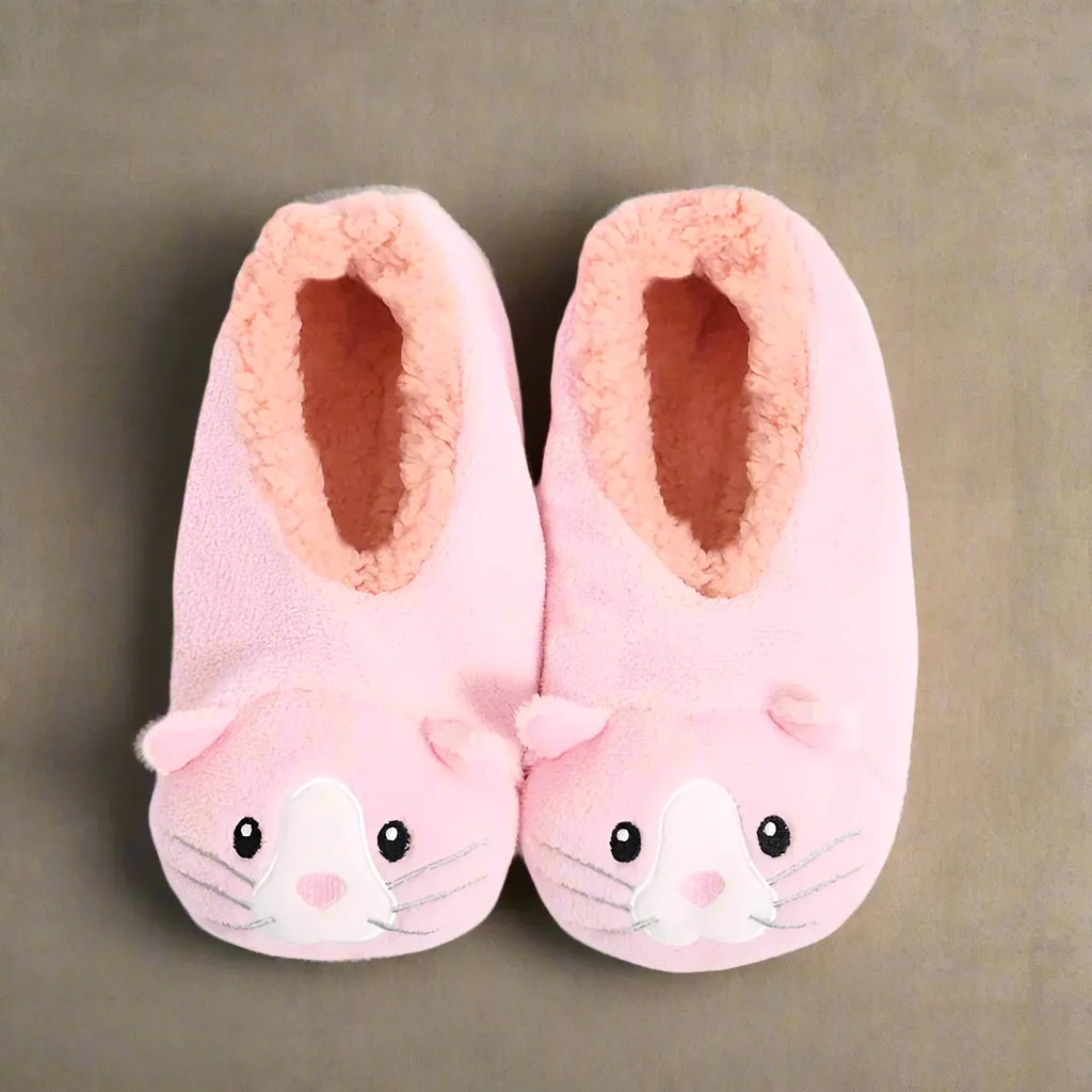 Pink Cat Lady SnuggUps Slippers