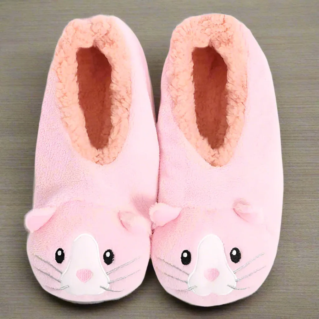 Pink Cat Lady SnuggUps Slippers