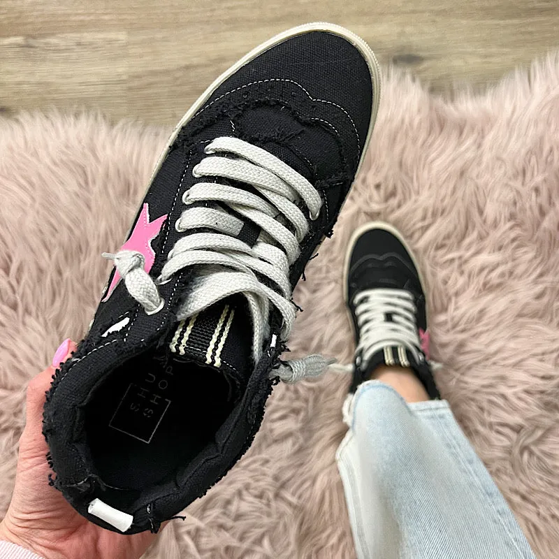 Shushop Paulina Sneakers - Black Canvas FINAL SALE