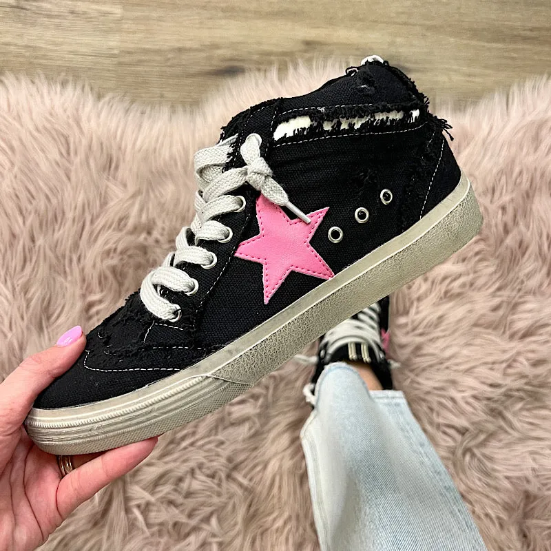 Shushop Paulina Sneakers - Black Canvas FINAL SALE