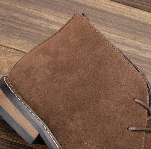 Stylish suede chukka boots for men, comfortable casual shoes