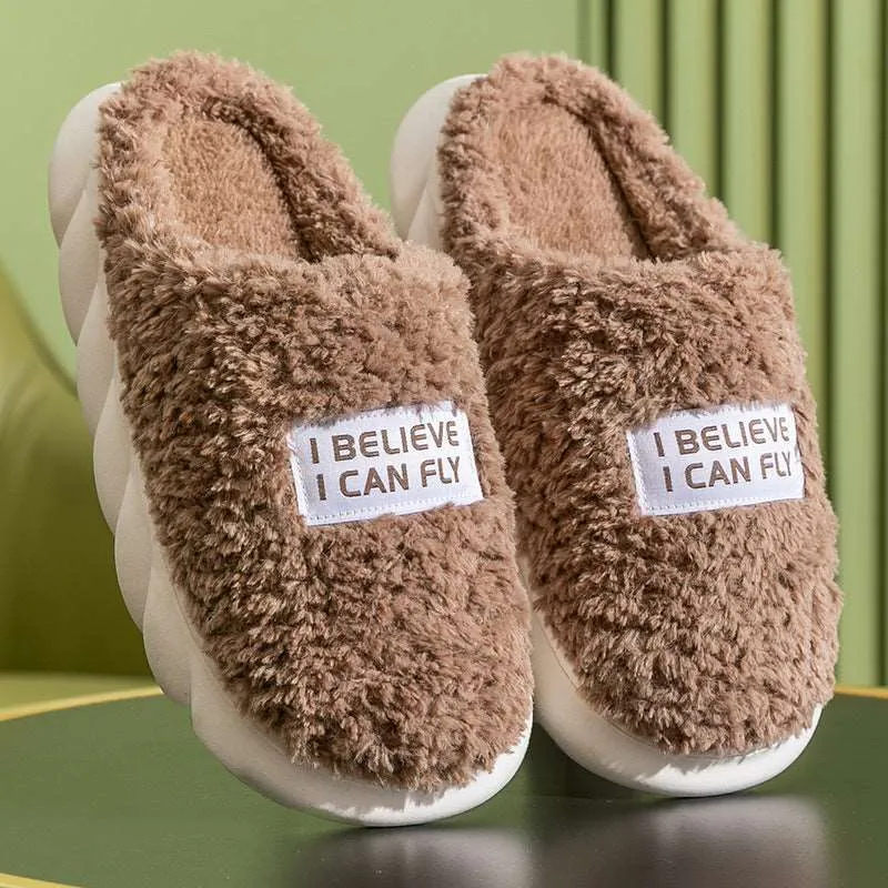 Thick Fluffy Plush Slippers