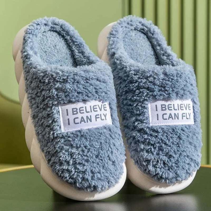 Thick Fluffy Plush Slippers