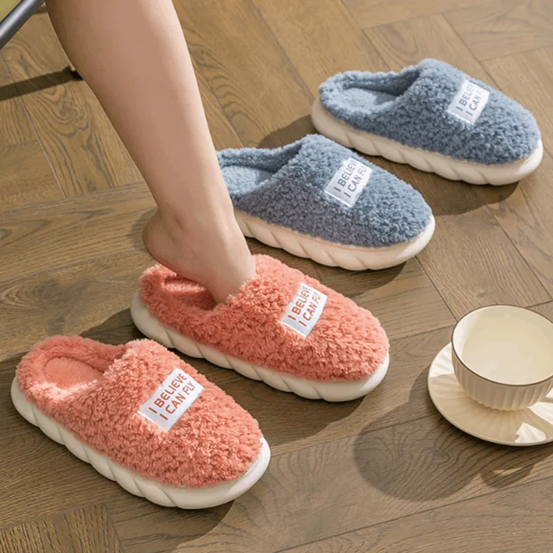 Thick Fluffy Plush Slippers