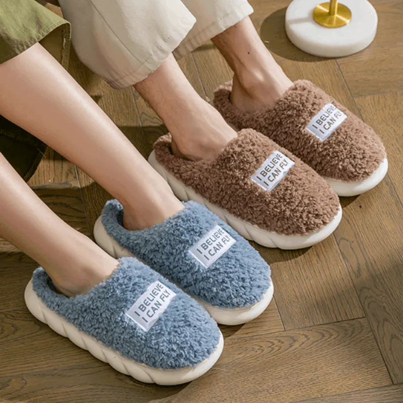 Thick Fluffy Plush Slippers